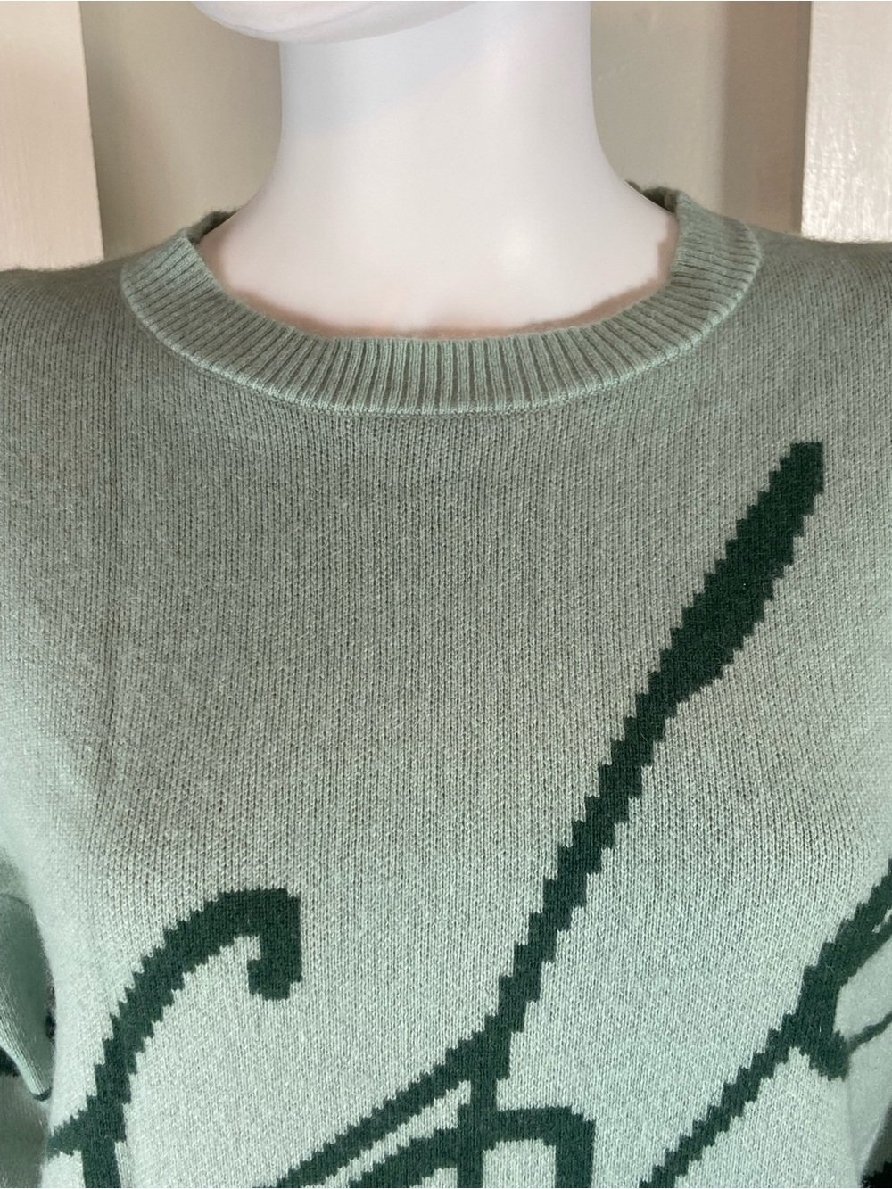 Uncle Studios US Autograph Cursive Sweater Jumper Wool Cashmere Blend Medium M - Picture 8 of 11